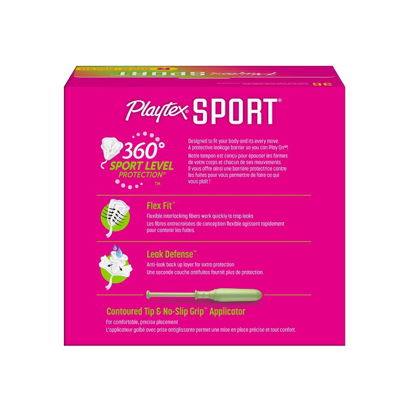 Playtex Sports Plastic Tampons Unscented Super Absorbency, 3 of 10
