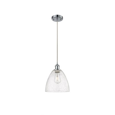 Bristol Glass - 1 Light Mini Pendant In Industrial Style-13.25 Inches Tall and 9 Inches Wide