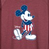Women's - Disney - Americana Lightweight French Terry Wide Neck Long Sleeve Shirt - 2 of 4