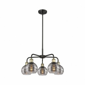 Rochester - 5 Light Stem Hung Chandelier In Industrial Style-13.38 Inches Tall and 23.88 Inches Wide - 1 of 1