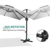 10ftx10ft Cantilever Patio Umbrella with Base,umbrella outdoor patio, 360 Rotation - 3 of 4