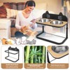 Tangkula Elevated Pet Feeder w/ 2 Stainless Steel Cat Food & Water Bowls - 4 of 4