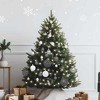 vidaXL Christmas Ball Set Set of 61 Shiny white Plastic Various sizes - White and Gray - 2 of 4