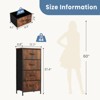 INFURNIC Vanity Tables Versatile Dresser Chest of Drawers, for Space-Saving Efficient Storage in Bedrooms and Living Areas, Brown, 17.7"*11.8"*37.4" - 3 of 4