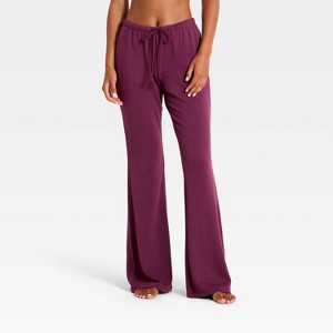 Women's PeachySoft Fleece Baby Flare Lounge Pants - Wild Fable