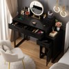 Aheaplus Vanity Desk with 4 Storage Drawers, Modern Makeup Vanity Table with Charging Station - 3 of 4