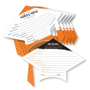 Big Dot of Happiness Orange Grad - Best is Yet to Come - 2-in-1 Orange Graduation Party Cards - Activity Duo Games - Set of 20 - 1 of 4