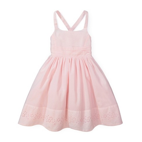 Hope & Henry Girls' Organic Cotton Special Sun Dress with Embroidered Hem, Toddler - image 1 of 4