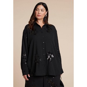 ELOQUII Oversized Embellished Top - 1 of 4