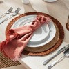Plum & Post Jute Coil Round Placemats, Set of 8 - Natural/Rust - 2 of 4