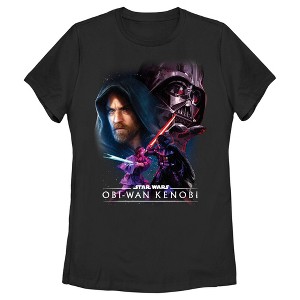 Women's Star Wars: Obi-Wan Kenobi Vader and Kenobi Face Off T-Shirt - 1 of 4