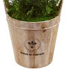 3' Cedar Artificial Plant In Barrel Planter - Nearly Natural - 3 of 3