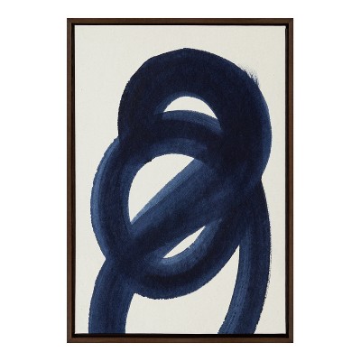 Sylvie Japandi 18 Blue and White Abstract Canvas Art