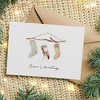 Dessie 40 Rustic Christmas Cards Boxed Set 4” x 6” Farmhouse Coastal Holiday Cards with Kraft Envelopes & Stickers Bulk Variety Pack All Unique - 4 of 4