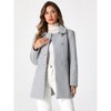 INSPIRE CHIC Women's Christmas Peter Pan Collar Double Breasted Long Trench Winter Pea Coat - 2 of 4