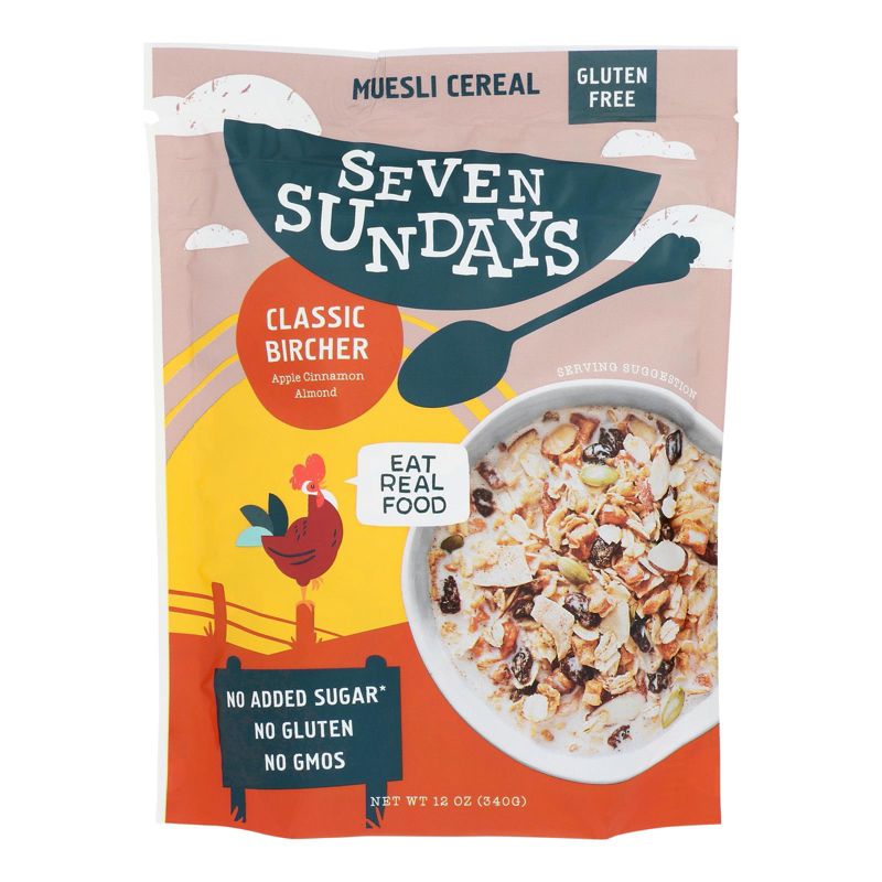 Seven Sundays Apple Cinnamon Almond Muesli Cereal - Case of 6/12 oz, 2 of 8