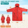 SUN CUBE Swim Parka Boy Girl, Unisex Kids Hooded Changing Robe with Warm Fleece Lining for Swimming, Surfing, Water Sports - 2 of 4