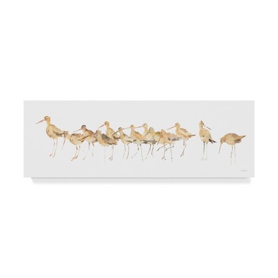 Avery Tillmon Watercolor Sandpipers Panel Canvas Art 16'' x 47''