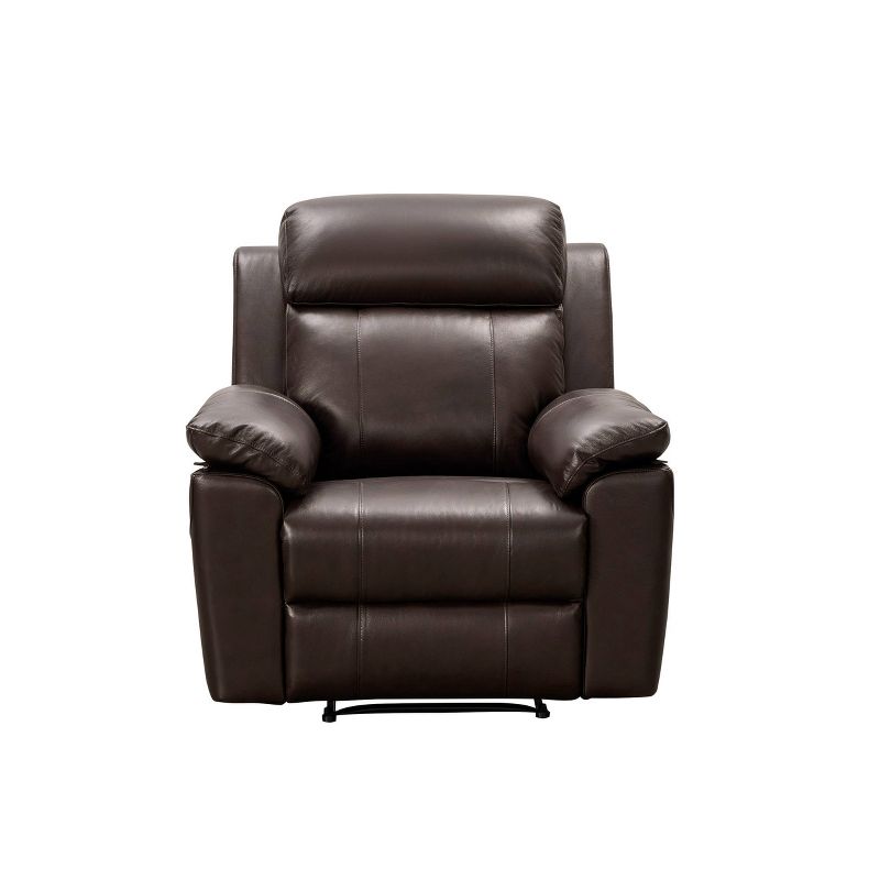 Bryce Top Grain Leather Recliner Dark Brown - Abbyson Living, 6 of 10