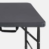 GlasFlength Folding Tables Adventure Ready Folding Table Rugged Design for Outdoor Events and Compact Living, Black, 49.21"*24"*29" - 3 of 4
