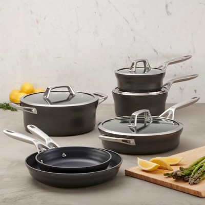 Zwilling Motion 10-Piece Black Aluminum Nonstick Cookware Set