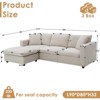 TIRAMISUBEST 90"/101" Sectional Sofa Modular L Shape Striped Chenille Sectional Ottoman and Throw Pillows Living Room- 5 Seat/ 4 Seat - 4 of 4