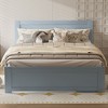 NicBex Full Size Bed Modern Wooden Bed Frame with 2 Removable Double-Layer Storage Shelves and Drawer for Bedroom, No Box Spring Required, Gray - 2 of 4