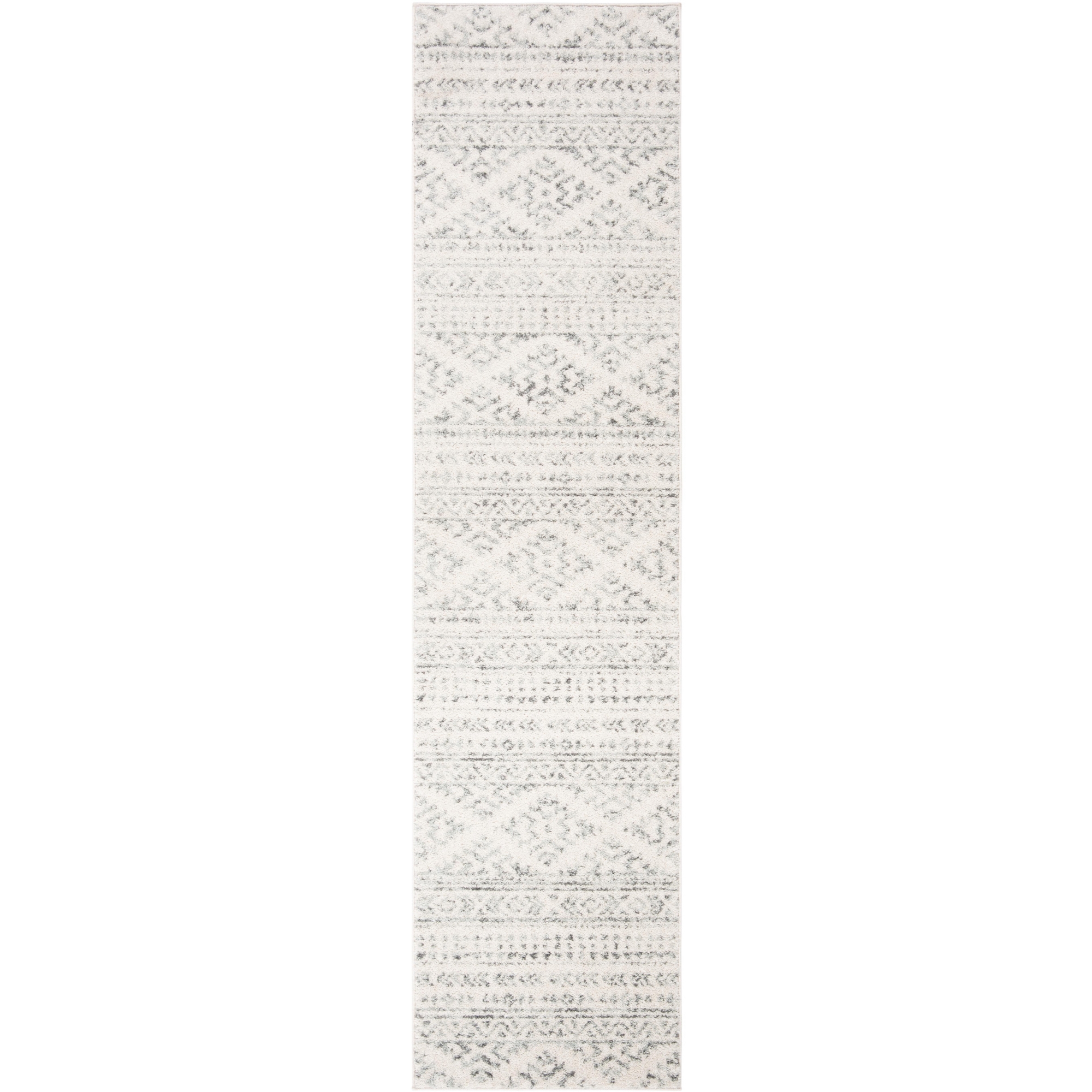 Tulum TUL272 Power Loomed Indoor Runner Rug - Ivory/Grey - 2'x12' - Safavieh