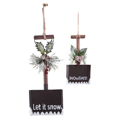 C&F Home Shovel Ornament St/2