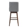 Zeus & Ruta 360 Degree Solid Wood Legs Swivel Bar Stools Set of 2, Counter Height Chairs with Footrest - 3 of 4