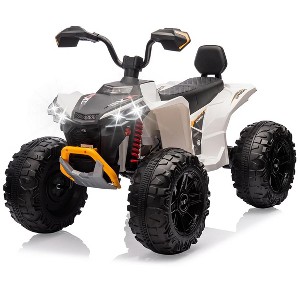 Kids ATV 4 Wheeler, 24V 4WD Electric ATV Ride On Toy for Big Kid w/ 2-Seater, 7Ah Battery, Bluetooth, MP3, USB, Knee Pads, 800W Motor - 1 of 4