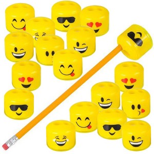 ArtCreativity Emoji Pencil Sharpeners (Pack of 24) - 1 of 4