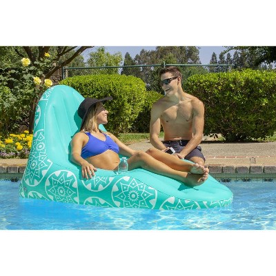 Imperial Green Inflatable Lounger with Ergonomic Design