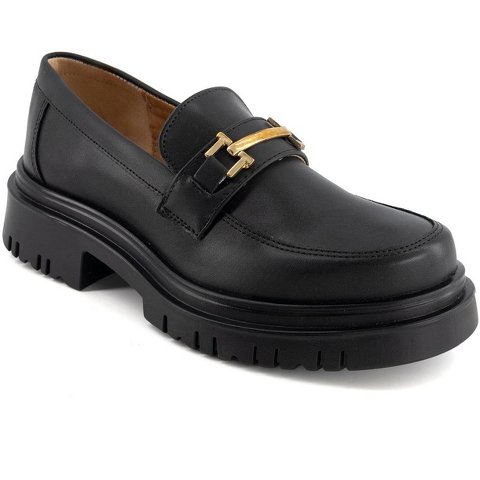 Женские туфли Andrea Women's Penny Loafers with Golden Ornament 58645 Black 9