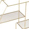 Honey-Can-Do 4 Tier Hexagonal Decorative Metal Wall Shelf Gold: Floating Steel Shelves with Mounting Hardware - 4 of 4