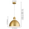 Rennnsan Novalia 13"W 1-Light Dome Modern Dimmable Pendant in Gold - 3 of 4