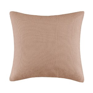 Gracie Mills Lessie Solid Acrylic Knit Euro Pillow Cover - 1 of 4
