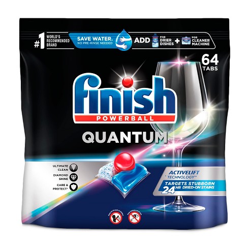 Finish Quantum Ultimate Clean & Shine Dishwasher Detergent Tablets - 64ct :  Target