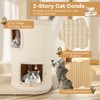Tangkula Modern Cat Tree for Indoor Cats w/ 2-Story Condo Sisal Scratching Posts & Mat - 4 of 4