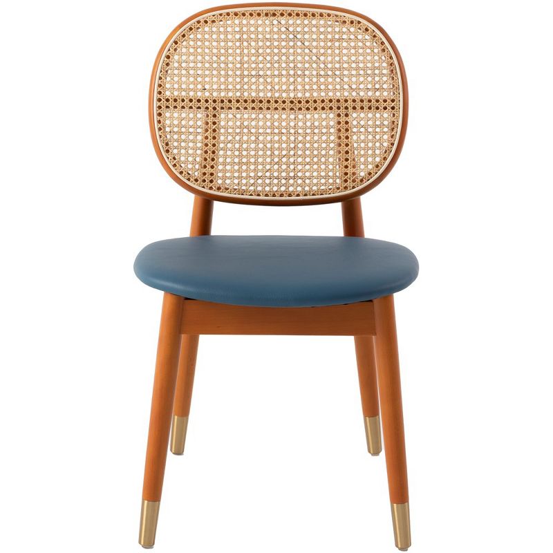 LeisureMod Holbeck Wicker Dining Chair with Beech Wood Legs, 2 of 10