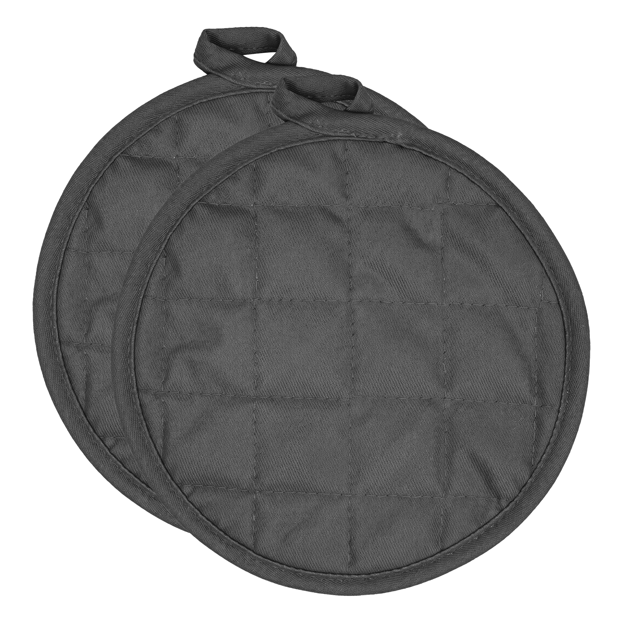 REGALWOVEN Heat Resistant Pot Holders Non-Slip Hot Pads for Countertops 2Pcs Gray