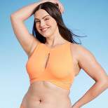 Women's High Neck Cut Out Underwire Bikini Top - Shade & Shore™ Orange