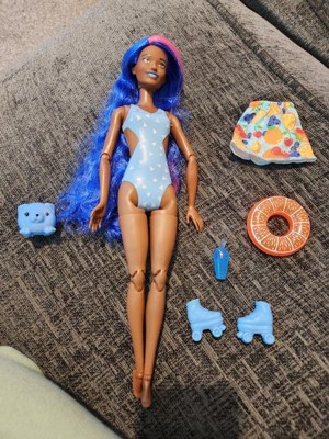  Barbie Pop Reveal Doll & Accessories, Fruit Punch Scent with  Blue Hair, 8 Surprises Include Slime, Color Change & Puppy : Toys & Games