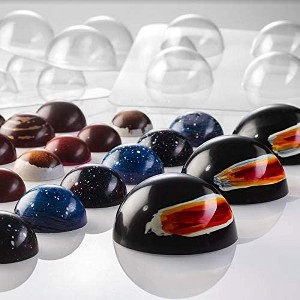 Martellato 20SF002 Kit of 4 Molds to Make Chocolate Hemispheres from 1.97 inch to 3.54 Inch - 1 of 4