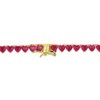 EVERLY JEWELRY  |   Yellow Plated Sterling Silver 31.2 CT TGW Created Ruby Necklace Tongue & Groove Clasp - 2 of 4