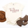 Simply Sage Market Teaching Is A Work Of Heart Garment Dyed Tee - XL - Ivory - 3 of 4