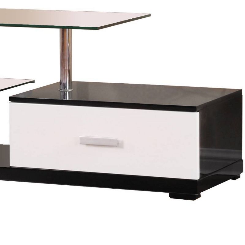 Ivana TV Stand for TVs up to 63&#34; and Consoles White/Black - Acme Furniture, 4 of 6