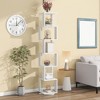 5/6 Tier Rotating Bookshelf, 360°Revolving Bookcase with Acrylic Plate, Floor Standing Display Rack, Bookshelf Organizer for Bedroom Living Room - 2 of 4