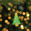 Northlight 5.25" Green and Gold Glass Christmas Tree Hanging Ornament - 2 of 4