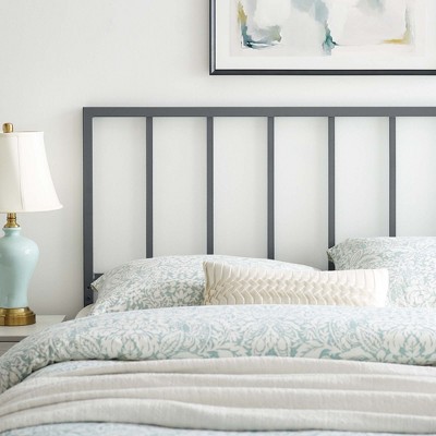 Gray Powder Coated Iron King Size Adjustable Headboard